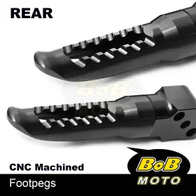 Bo-fpa260bkp03bkaipn003r Bob Moto Cnc Rear Passenger Foot Pegs Black For Vmax 1700 09 10 11 12 13 14 15 16 17