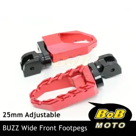 Pfpfg3624mmbkp04rdaipn002 Bob Moto For Honda Cbf600 N/s 04-06 05 Buzz 25mm Extend Front Foot Pegs Red