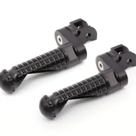 Bo-fg10025mmbkmprobk3001g001 Bobmoto Black Mpro Front Foot Pegs 25mm Riser For Yamaha Yzf R1 R1m 15-24 23 22 21 20 19