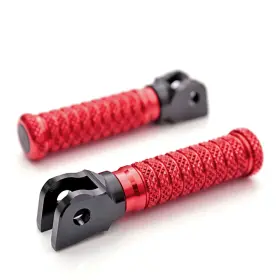Bo-fpfg22bkpolerd2001d102 Bobmoto Cnc Pole Front Rider Footpegs Red For Ducati 848 /r/evo 08 09 10 11 12 13
