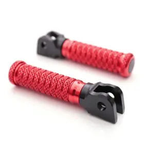 Bo-fpfg42bkpolerd2001d191 Bobmoto Cnc Pole Front Rider Footpegs Red For Z1000 03-06 07 08 09 10 11 12 13