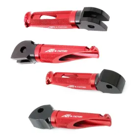 Bo-fpkitho012bkmfprd2001d001 Bobmoto Red Cnc Mfp Rear Front Rider Footpegs For Cb650f 14 15 16 17 18