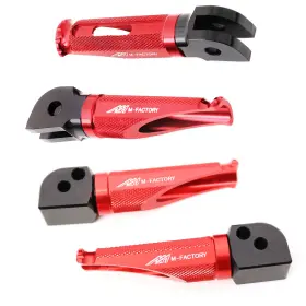 Bo-fpkitsu039bkmfprd2001d001 Bobmoto Red Cnc Mfp Rear Front Rider Footpegs For Sv 1000 / S 03 04 05 06 07
