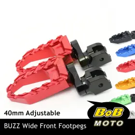 Clcrfpfg3240mmbkp04xxxcc001 Bobmoto Buzz Rider Foot Pegs 40mm Extend For Honda Ntv 650 88 89 90 91 92
