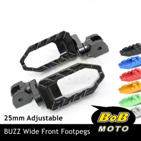 Clcrfpfg4024mmbkp04xxxcc001 Bobmoto Buzz Rider Foot Pegs 25mm Extend For Kawasaki Ninja 1000 650r Z900rs Z650 Er-6n