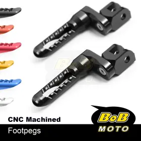 Clcrfpfg4725mmbkp03xxxcc001 Bobmoto Bob Front Footpegs 25mm Lower For Kawasaki Zx-6r 636 Ninja 13-20 Zh2 20-21 Z800
