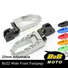 Clcrfpfg9124mmbkp04xxxcc001 Bobmoto Buzz Rider Foot Pegs 25mm Extend For Mt-01 Mt-03 Tdf 900 Xj6 Xjr 1200 1300