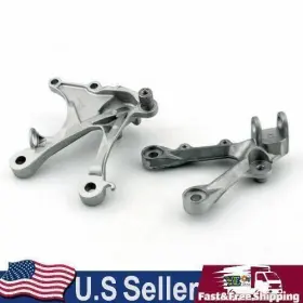 M521-a006-silver Bruce&shark Front Bracket Footrest Footpeg Left Right For Kawasaki Zx6r/zx636 2005-08 Us