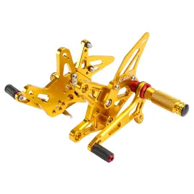 M528-b082-gold Bruce&shark Alu Gold Adjustable Rear Set Rearset For Kawasaki Zx636 Ninja Zx-6r 2021-2024
