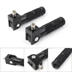 Bstore 550731855528 2pcs Cnc Foldable Foot Pegs Footrests Universal For Motorcycle Bike Rear Pedals