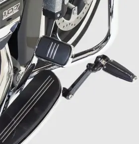 1621-0701 Ciro 60120 Driver Floorboard Highway Peg Mounts Black Harley Flh