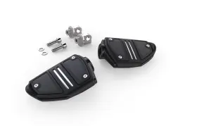 61425 Ciro Twin Rail Footrests With Adapters For H-d Male Mount Clevis Black