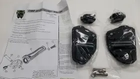 61427 Ciro Pegs Twin Rail Set Black Driver Footrest Adaptors