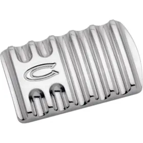 C1042-c Covingtons Finned Brake Pedal Pad - Chrome