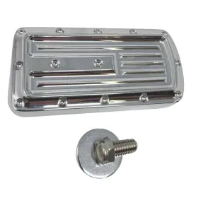 C1942-c Covingtons Brake Pedal Pad - Dimpled Chrome