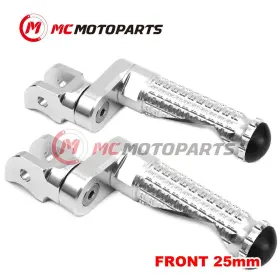 Cl3fafpfg0225mmsimprosicc007 Createmotor For Tuono 1000 R Factory 05-10 09 08 Mpro 25mm Lowering Silver Rider Foot Pegs