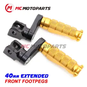 Cl3fafpfg2240mmbkmccpgdcc001 Createmotor For Ducati 899 Panigale S/r 13-17 16 15 Mccp 40mm Lowering Gold Rider Foot Pegs