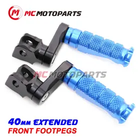 Cl3fafpfg3340mmbkmccpbucc001 Createmotor For Honda Cbr 600 Rr Abs 03-20 19 18 17 Mccp 40mm Lowering Blue Rider Foot Pegs