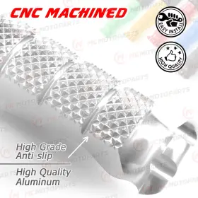 Cl3fafpfg3640mmbkmccpsicc003 Createmotor For Honda Cbf600s Pc43 08-14 13 12 11 Mccp 40mm Lowering Silver Rider Foot Pegs