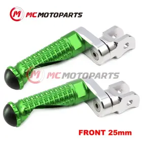 Cl3fafpfg4225mmsimprogrcc003 Createmotor For Kawasaki Versys Kle 650 06-14 13 12 Mpro 25mm Lowering Green Rider Foot Pegs