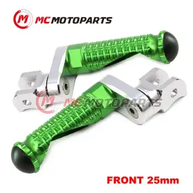 Cl3fafpfg4725mmsimprogrcc002 Createmotor For Kawasaki Z800 13-17 16 15 14 Mpro 25mm Lowering Green Rider Foot Pegs