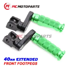 Cl3fafpfg4740mmbkmccpgrcc002 Createmotor For Kawasaki Z800 13-17 16 15 14 Mccp 40mm Lowering Green Rider Foot Pegs