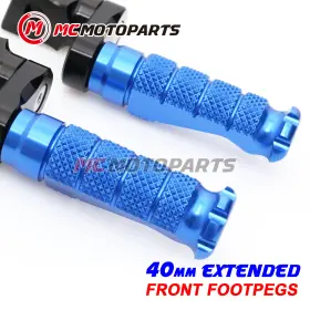 Cl3fafpfg6440mmbkmccpbucc003 Createmotor For Suzuki Gsx-s125 17-19 18 Mccp 40mm Lowering Blue Rider Foot Pegs