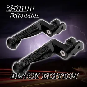 Clcrafg27m25mprobkcc7w131 Createmotor Mpro 1 Inch Adjustable Black Front Foot Pegs For Sportster 883 09-14 15 16 17