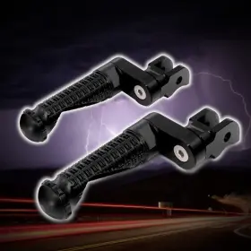 Clcrafg40m25mprobkcc7w411 Createmotor Mpro 1 Inch Adjustable Black Front Foot Pegs For Kawasaki Ninja 1000 Sx 20 21 22