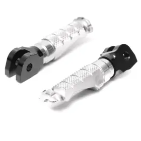 Clcrafg42simprosicc23189 Createmotor R-fight Silver Front Foot Pegs For Kawasaki Versys Kle 650 06-9 10 11 12 13 14
