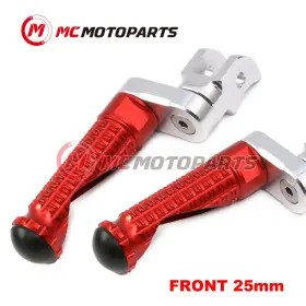 Clcrfpfg4125mmsimprordcc003 Createmotor Red Mpro Front Foot Pegs 25mm Lower For Kawasaki Gpz 750 85-87 86