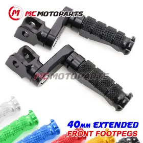Clcrfpfg4140mmbkmccpbkcc005 Createmotor Black Mccp Front Foot Pegs 40mm Lower For Kawasaki Zr7s 98-03 02 01 00 99