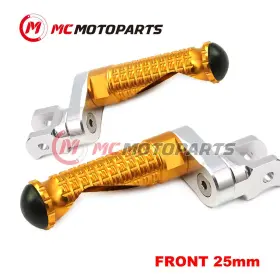 Clcrfpfg50aa25mmsimprogdcc001 Createmotor Gold Mpro Front Foot Pegs 25mm Lower For Kawasaki Ninja 400 18-22 21 20 19