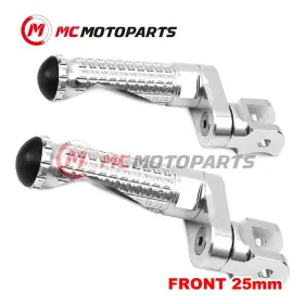 Clcrfpfg7825mmsimprosicc002 Createmotor Silver Mpro Front Foot Pegs 25mm Lower For Triumph Daytona 1200 93-99 98 97