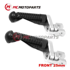 Clcrfpfg8825mmsimprobkcc003 Createmotor Black Mpro Front Foot Pegs 25mm Lower For Triumph Street Triple Rx 15-18 17 16