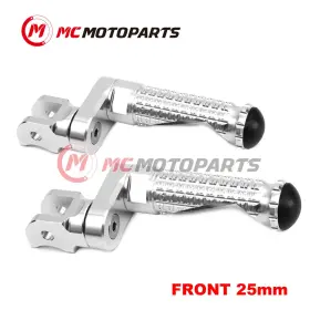 Clfafpfg10325mmsimprosisn001 Createmotor Silver Mpro 25mm Extension Front Footpegs For Can-am Spyder Rs Models 08-16 15