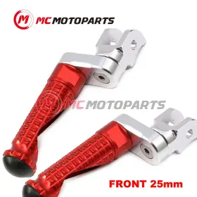 Clfafpfg1525mmsimprordsn001 Createmotor Red Mpro 25mm Extension Front Footpegs For Ducati Monster 1100/s/evo 08-14 13 12