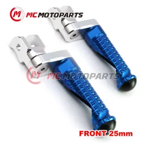 Clfafpfg3025mmsimprobusn001 Createmotor Blue Mpro 25mm Extension Front Footpegs For Honda Vfr1200f 10-16 15 14 13 12 11