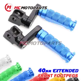 Clfafpfg40a40mmbkmccpbusn001 Createmotor Blue Mccp 40mm Extension Front Footpegs For Kawasaki Ninja 650r Ex650jhf 17-22