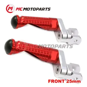 Clfafpfg4525mmsimprordsn006 Createmotor Red Mpro 25mm Extension Front Footpegs For Kawasaki Vulcan 800 Custom 95-05 04