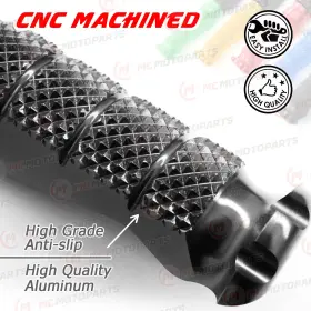 Clfafpfg6240mmbkmccpbksn001 Createmotor Black Mccp 40mm Extension Front Footpegs For Suzuki Gsf 1250 S Sa Bandit 07-17