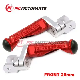 Clfafpfg9025mmsimprordsn006 Createmotor Red Mpro 25mm Extension Front Footpegs For Yamaha Fzs 1000 Fazer 00-05 04 03 02