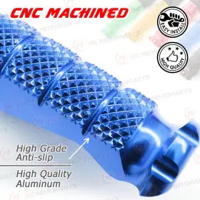 Clfafpfg9240mmbkmccpbusn002 Createmotor Blue Mccp 40mm Extension Front Footpegs For Yamaha Yzf R125 08-13 12 11 10 09