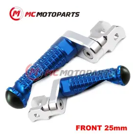 Vvrfpfg10025mmsimprobucl47003 Createmotor For Yamaha Yzf R6 17-21 20 19 18 Mpro 25mm Extended Blue Front Foot Pegs