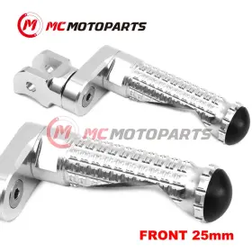 Vvrfpfg1225mmsimprosicl47003 Createmotor For Buell Xb9sx City Cross 2003 Mpro 25mm Extended Silver Front Foot Pegs