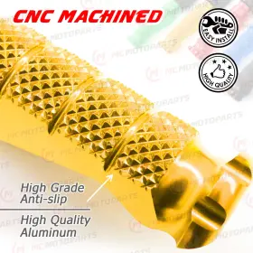 Vvrfpfg1440mmbkmccpgdcl47001 Createmotor For Buell M2 Cyclone All Year Mccp 40mm Extended Gold Front Foot Pegs