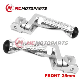 Vvrfpfg2125mmsimprosicl47001 Createmotor For Ducati Sport 620 All Year Mpro 25mm Extended Silver Front Foot Pegs