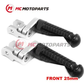 Vvrfpfg25b25mmsimprobkcl47001 Createmotor For Ducati Scrambler 800 15-20 19 18 17 Mpro 25mm Extended Black Front Foot Pegs