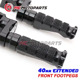 Vvrfpfg2840mmbkmccpbkcl47009 Createmotor For Harley Heritage Classic 18-19 Mccp 40mm Extended Black Front Foot Pegs