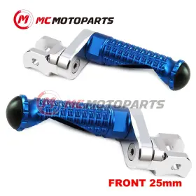 Vvrfpfg3325mmsimprobucl47003 Createmotor For Honda Cbr1000rr Fireblade Abs 08-15 Mpro 25mm Extended Blue Front Foot Pegs
